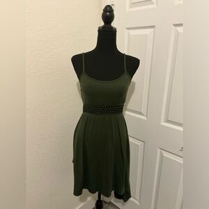 Dark Green high low dress